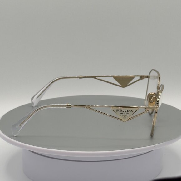 PRADA PR A51V ZVN1O1 Pale Gold Demo Lens 55 mm Women's Eyeglasses - Picture 7 of 11